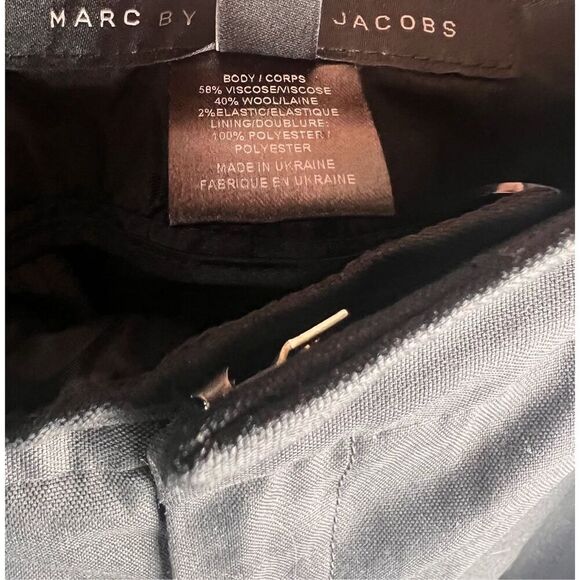 Marc jacobs wide leg black dress pants slacks size 10 wool blend New 182017 - Picture 8 of 8